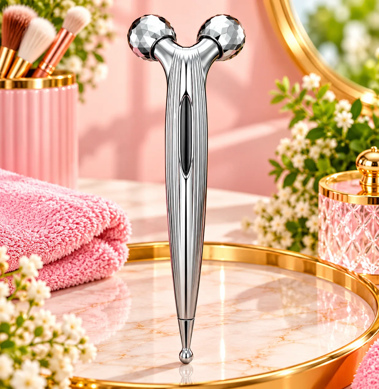 3D Face and Body Roller Massager – Manual Beauty Tool for Skin Tightening and Lifting
