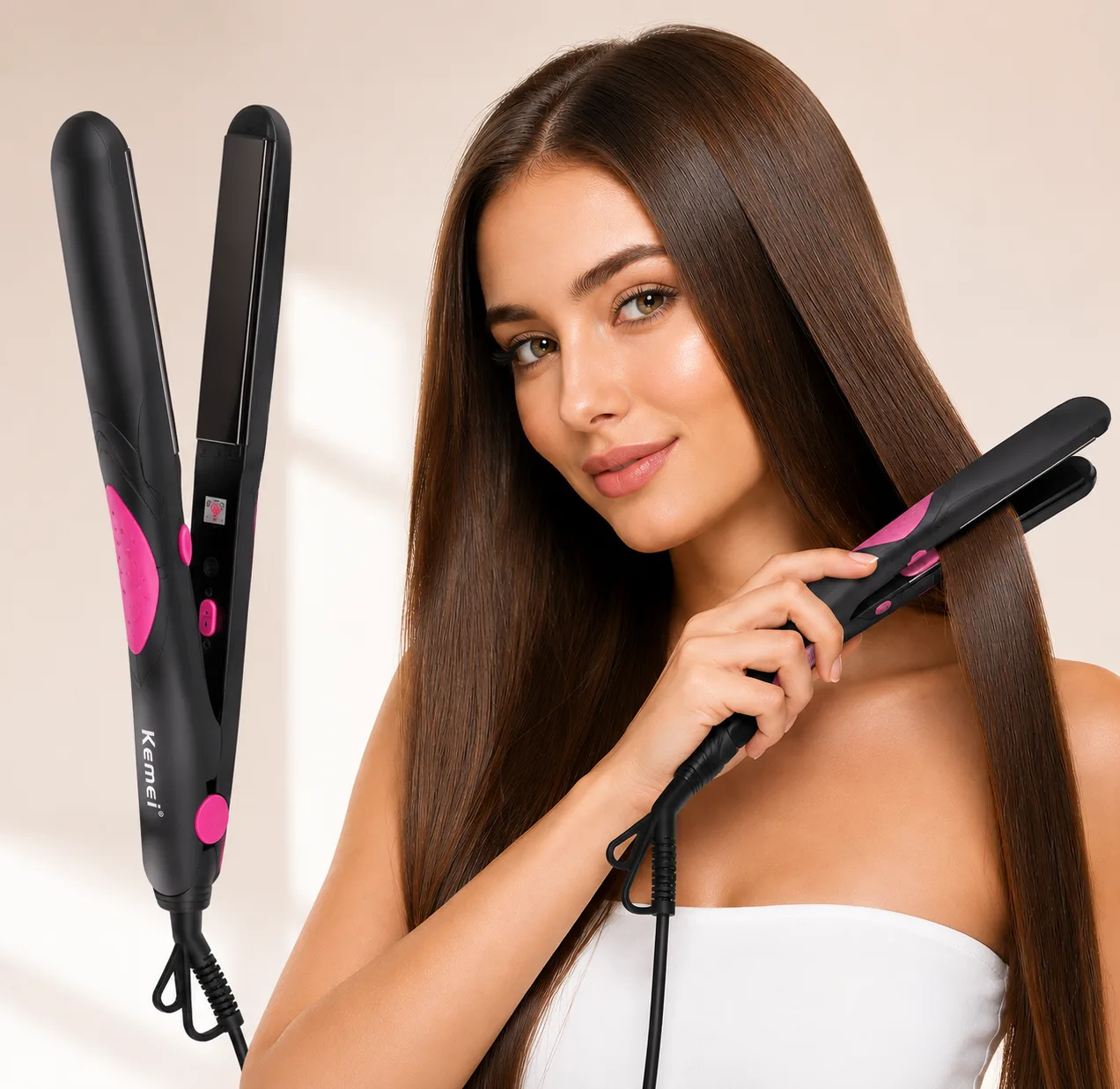 Kemei KM-328 professional hair straightener
