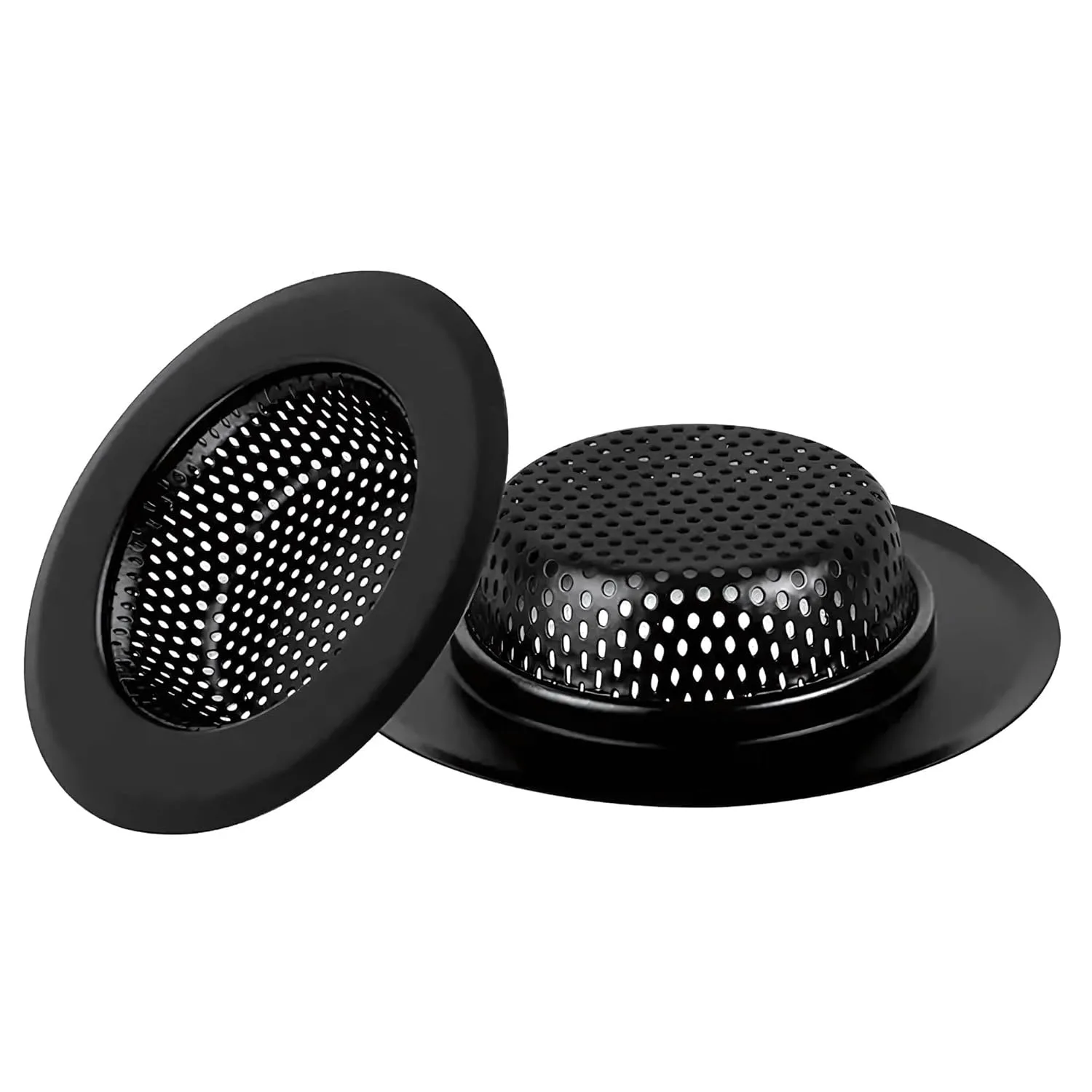Black Stainless Steel Sink Strainer – Anti-Clog Drain Filter for Kitchen Sink {pack of 2}