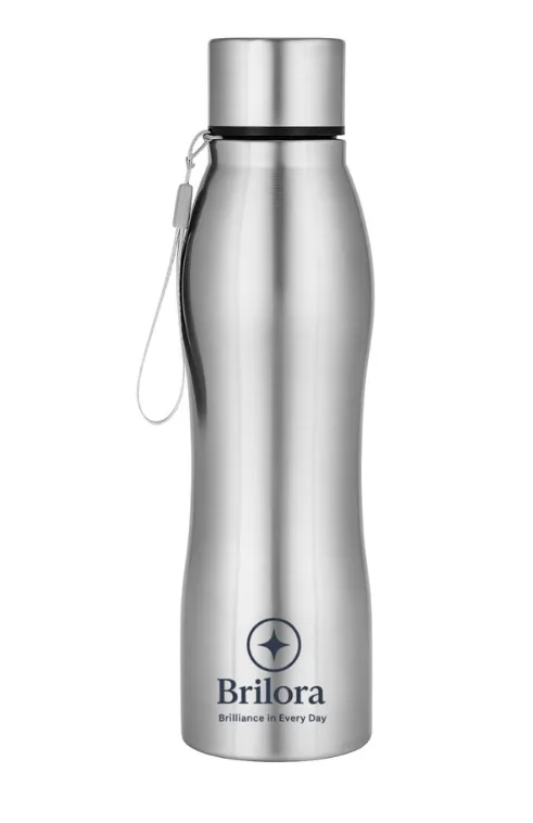 Stainless Steel Water Bottle – 1 Litre, Leak Proof, Durable, and Reusable with Carrying Strap for Office, Travel & Gym