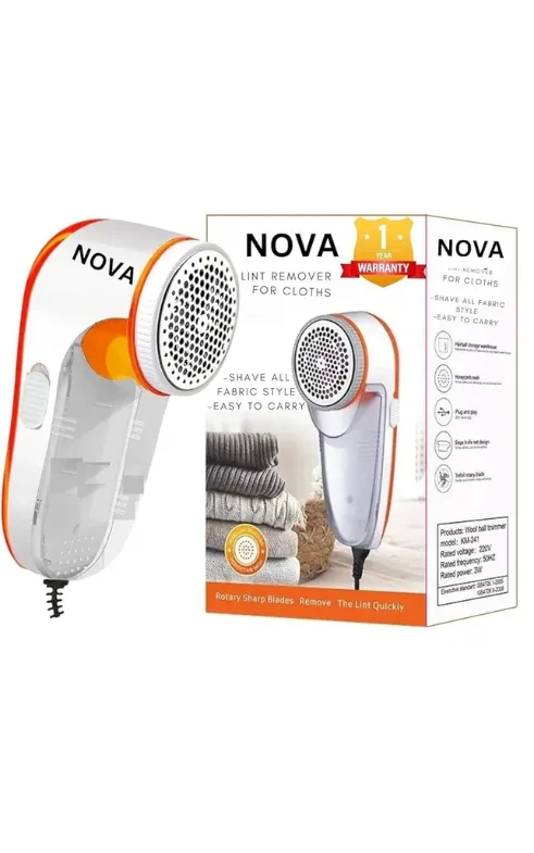 Nova Fabric Lint Remover for Clothes with Sharp Blades and Detachable Container