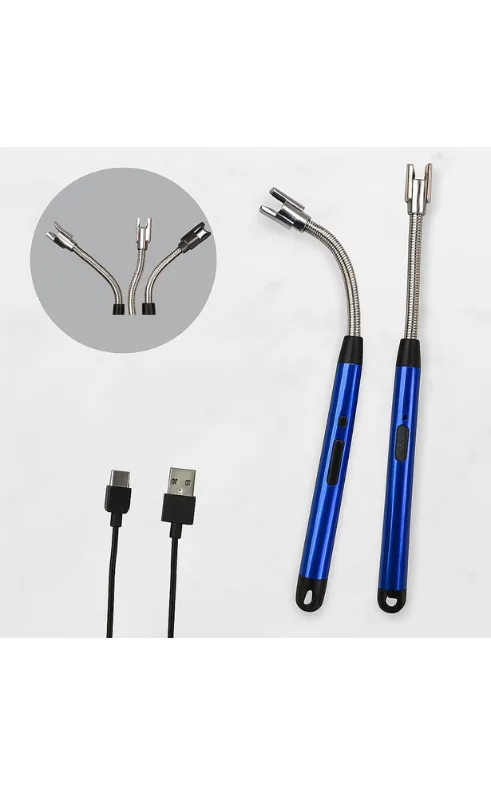 USB Rechargeable Electric Arc Lighter – Flexible Neck Windproof Flameless Lighter