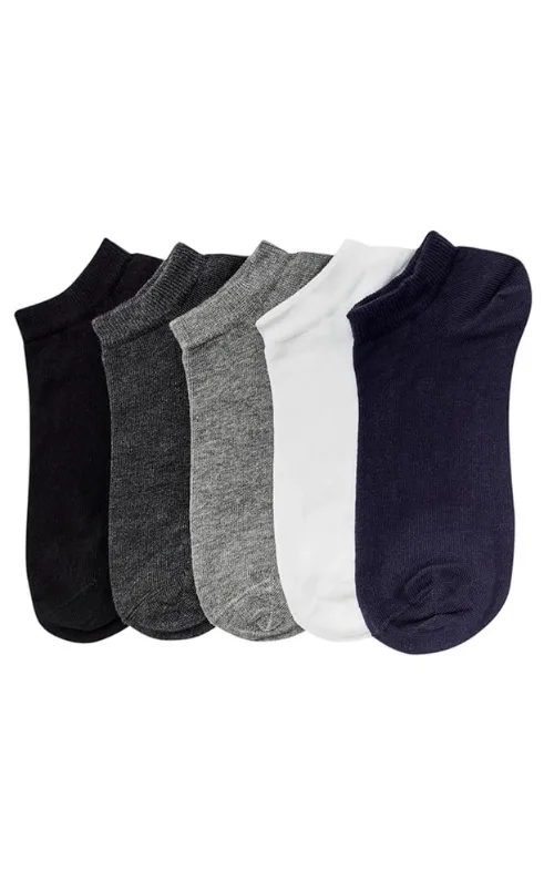 Men’s Cotton Ankle Socks Pack of 5 – Soft Breathable Daily Wear Socks