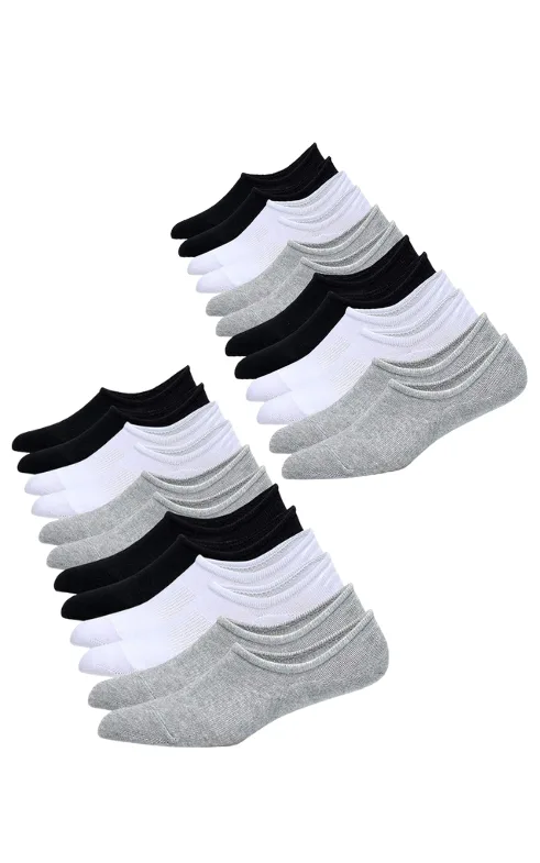 Pack of 12 unisex Low Cut Ankle Socks – Cotton No Show Everyday Socks
