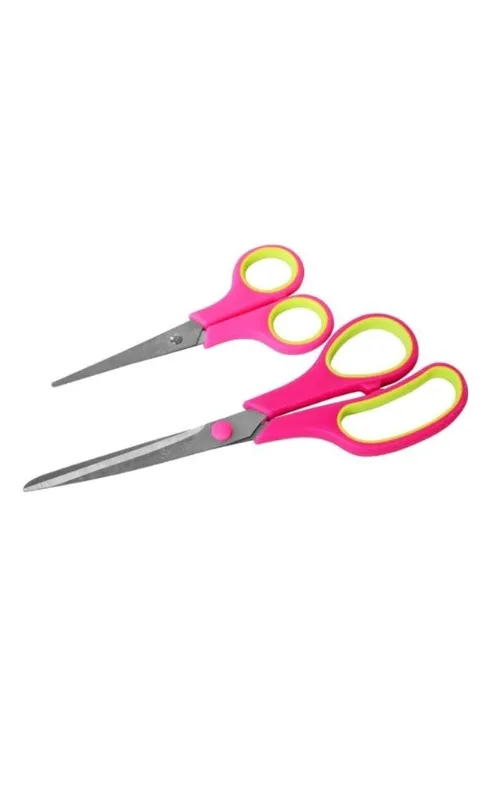 2-Piece Multi-Purpose Scissors Set – Stainless Steel Blades with Soft Grip Handles