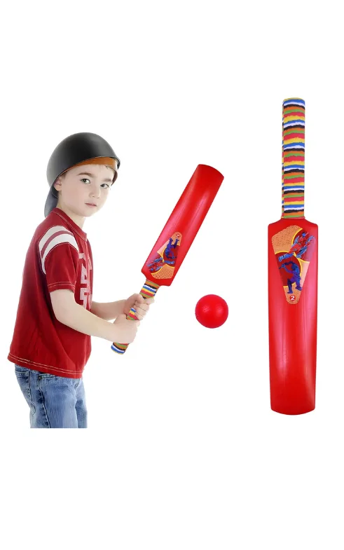 Kids Plastic Cricket Bat and Ball Set – Lightweight Outdoor Sports Toy