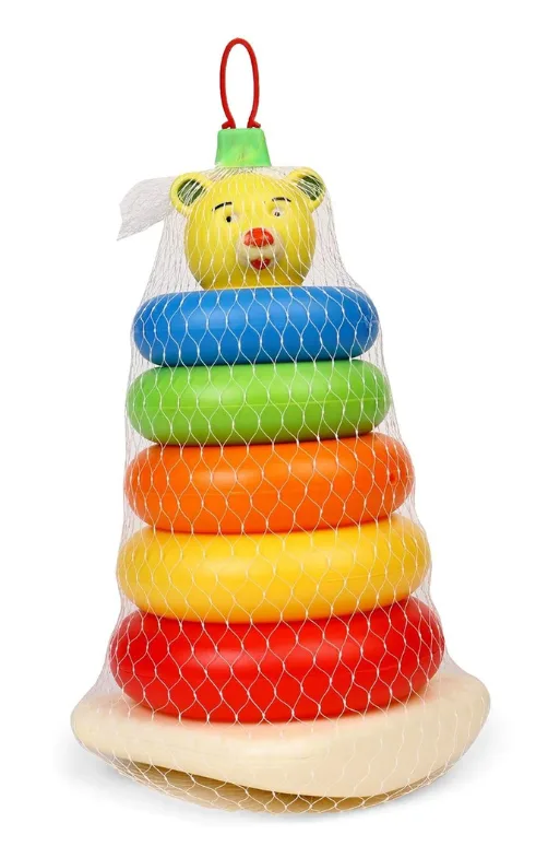 Bear Ring Stacking Toy – Colourful Educational Stacker for Babies