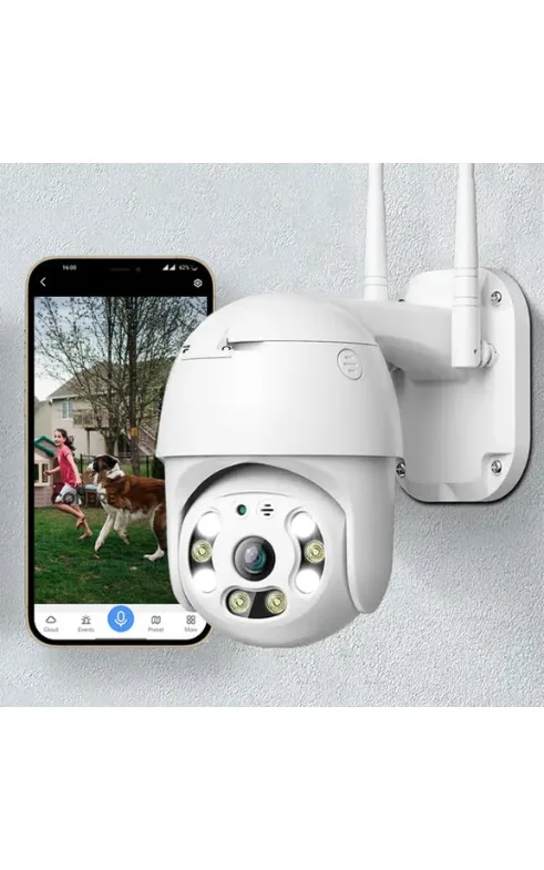 WiFi Smart Security Camera – Outdoor PTZ Camera with Night Vision and Motion Detection