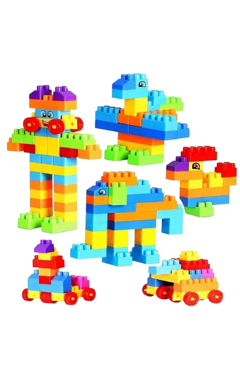 40 Pcs Big Mega Sized Building Blocks Set for Kids (Multicolor)
