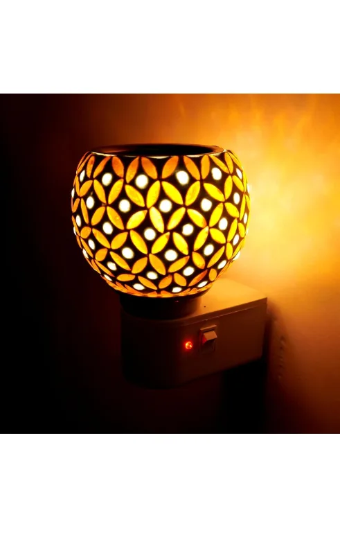 Ceramic Electric Aroma Oil Burner Night Lamp – Decorative Fragrance Diffuser