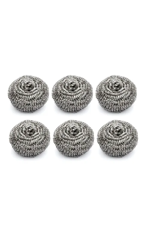 Stainless Steel Scrubber for Kitchen – Heavy Duty Cleaning Scrubbers Pack of 6