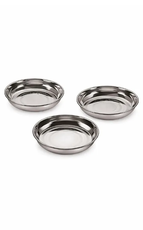 Stainless Steel Snack Plates Set – Small Serving Plates for Snacks and Meals