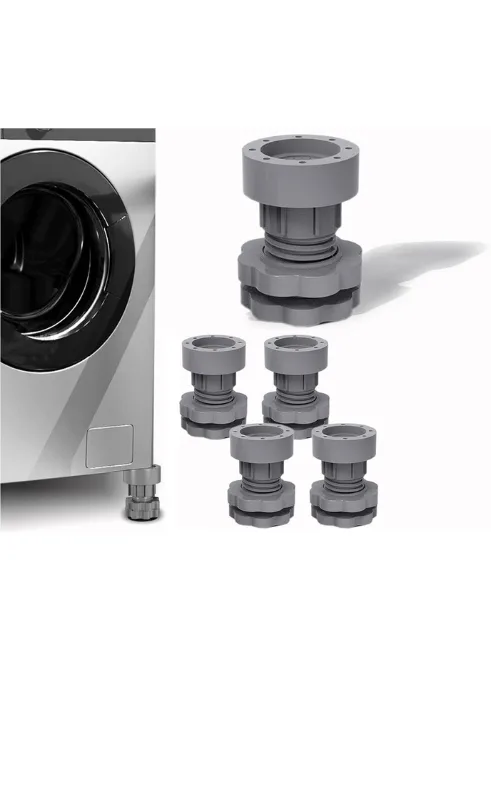 Adjustable Anti-Vibration Washing Machine Stand Feet Set of 4 with Height Control
