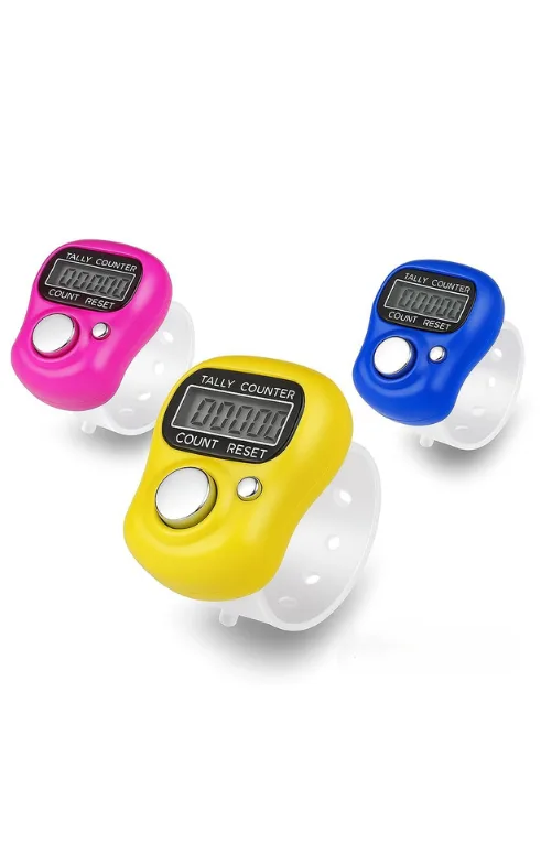 Digital Finger Tally Counter with Reset Button – Handheld Counting Device