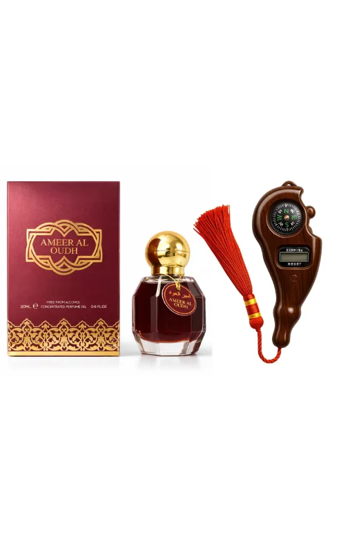 Ameer Al Oudh Concentrated Perfume Oil 20 ml – Alcohol Free and Digital Counter Tally Counting Finger