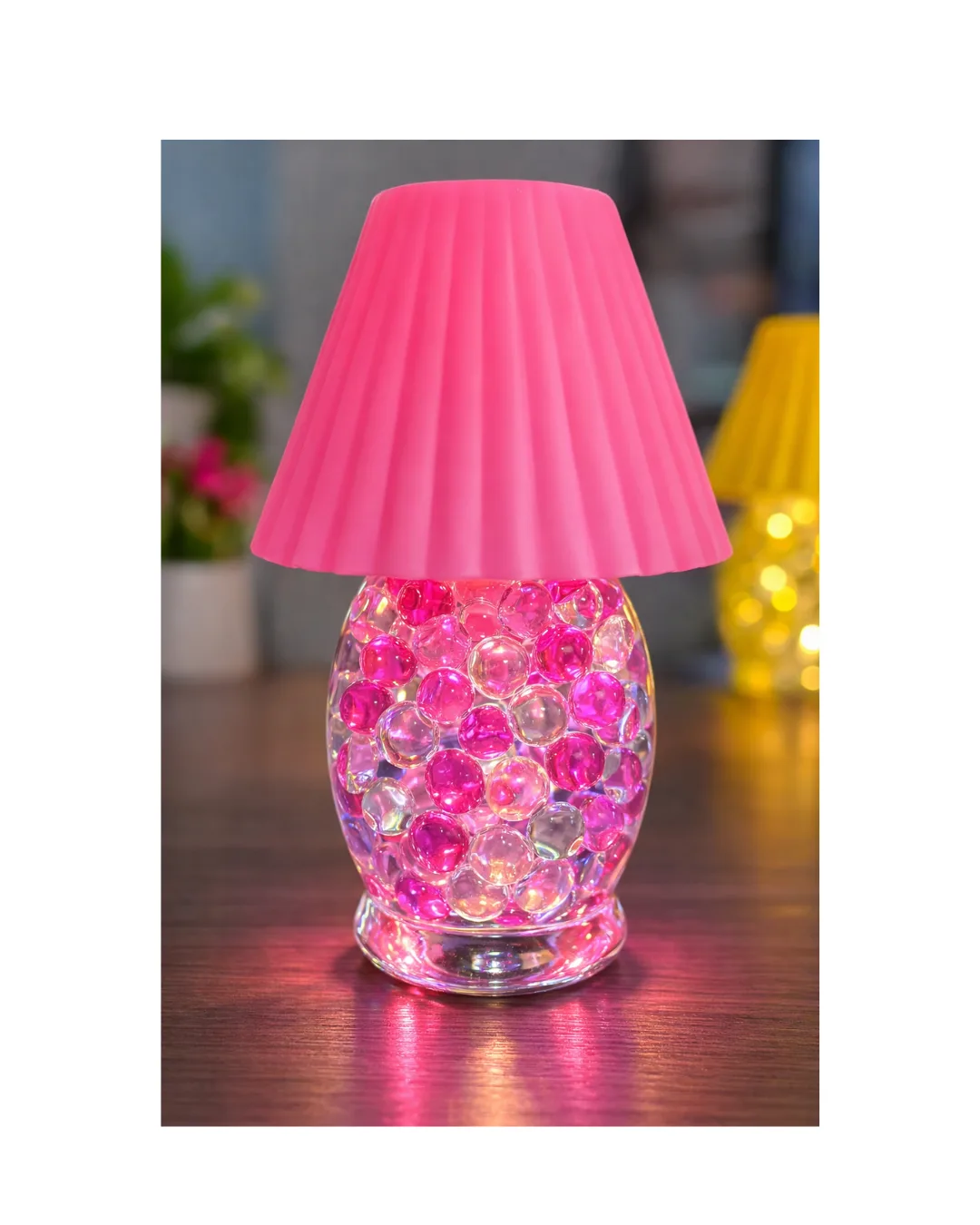 LED Decorative Gel Bead Lamp and Air Freshner– Stylish Table Lamp Air Freshner for Home & Bedroom Multicolour Available