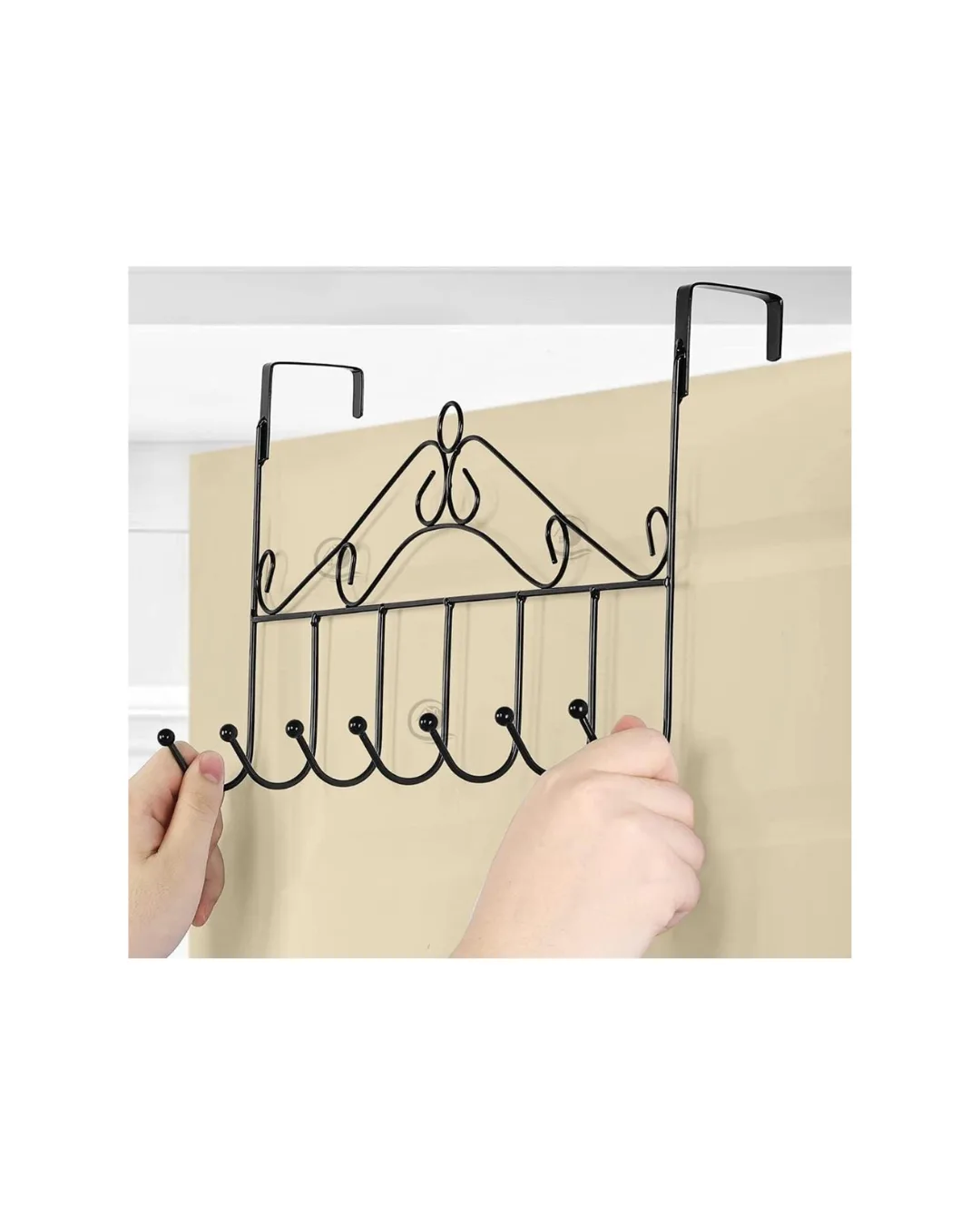 Multi Hook Door Hanger – Over The Door Organizer for Clothes, Towels & Accessories